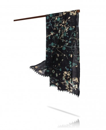 Палантин Женский W40-FLEUR.SAUVAGE/NOIR